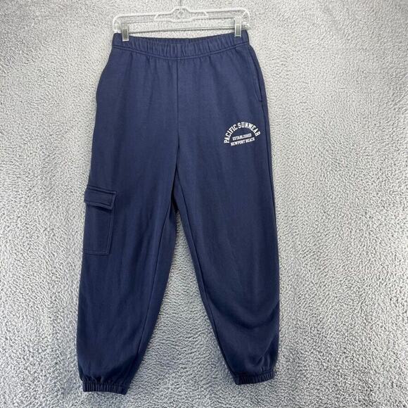 Pacsun Sweatpants Women's Extra Small Blue Cuffed Jogger Pacific Cargo Sunwear - Picture 1 of 10